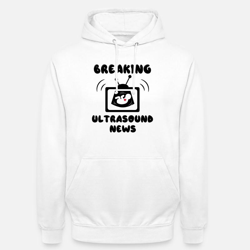 Déclaration de grossesse de bébé cardiaque - Sweat-shirt à capuche unisexe - blanc