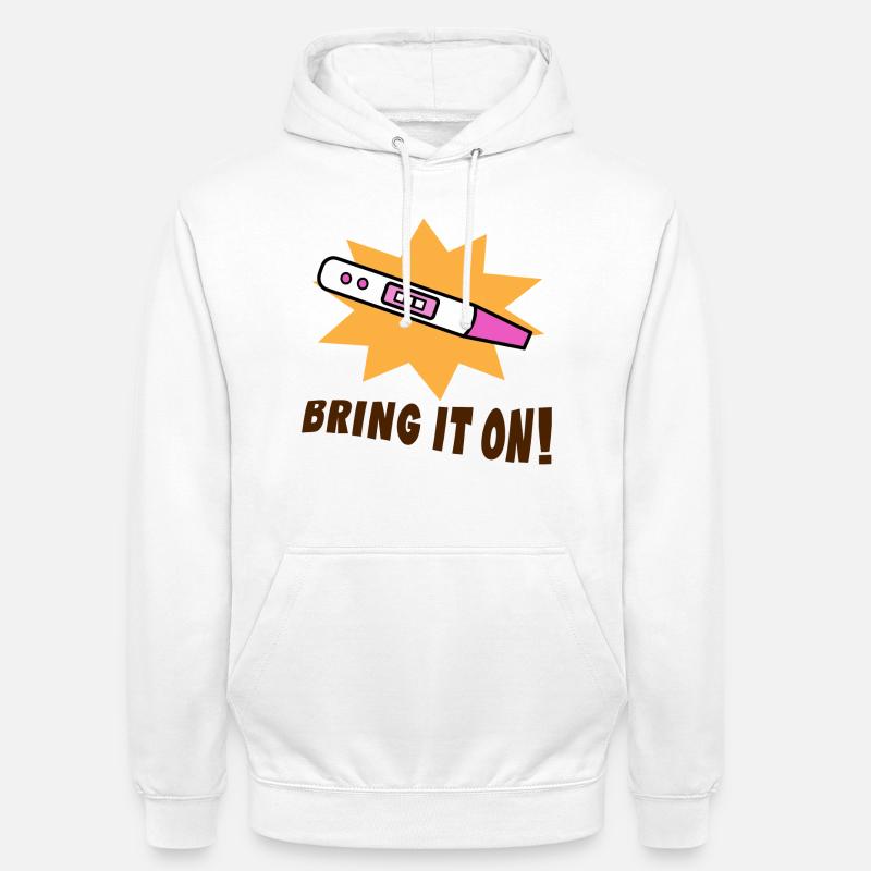 Grossesse Mère Déclaration Bébé - Sweat-shirt à capuche unisexe - blanc