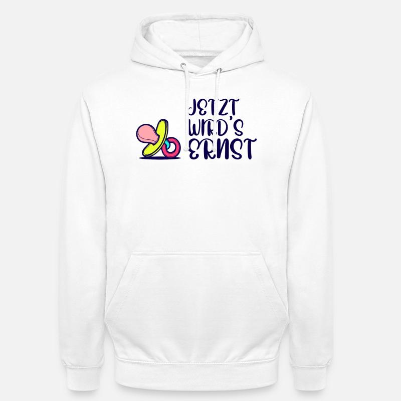 Elternschaft Eltern Geburt Statement Schwanger - Unisex Hoodie - Weiß