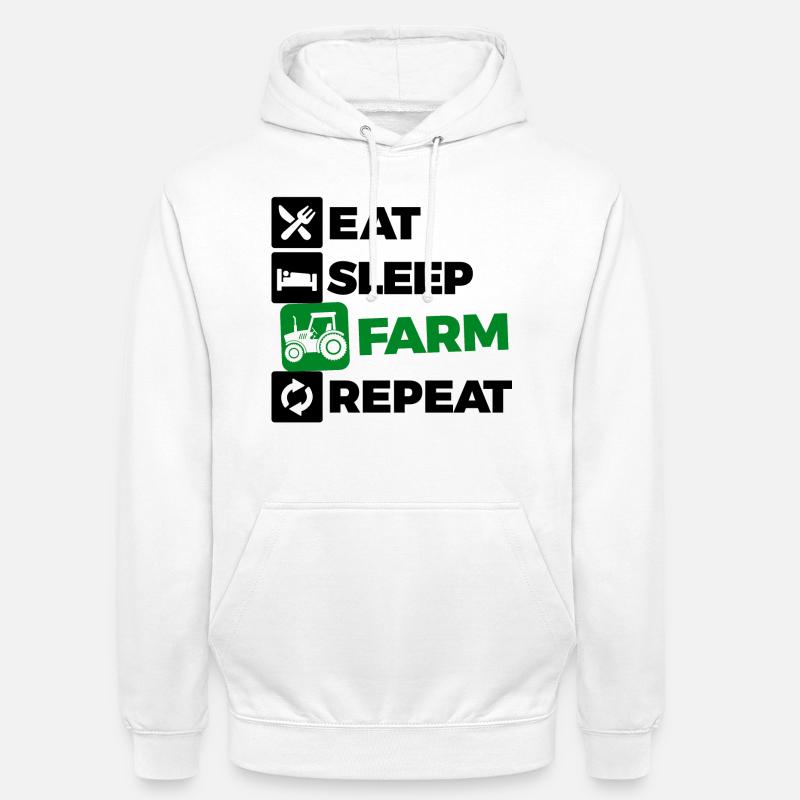 Kraftfahrzeug Traktor Statement Ackerbau Biobauer - Unisex Hoodie - Weiß