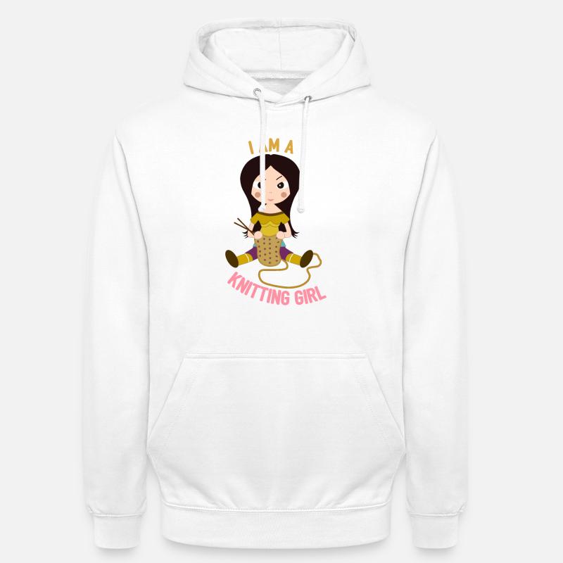 Ich bin ein Strickmädchen - Unisex Hoodie - Weiß