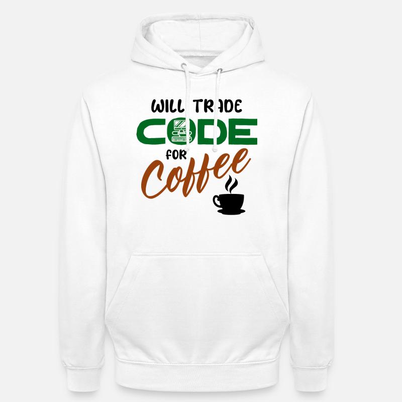 Code Statement Developer Computerfreak Informatik - Unisex Hoodie - white