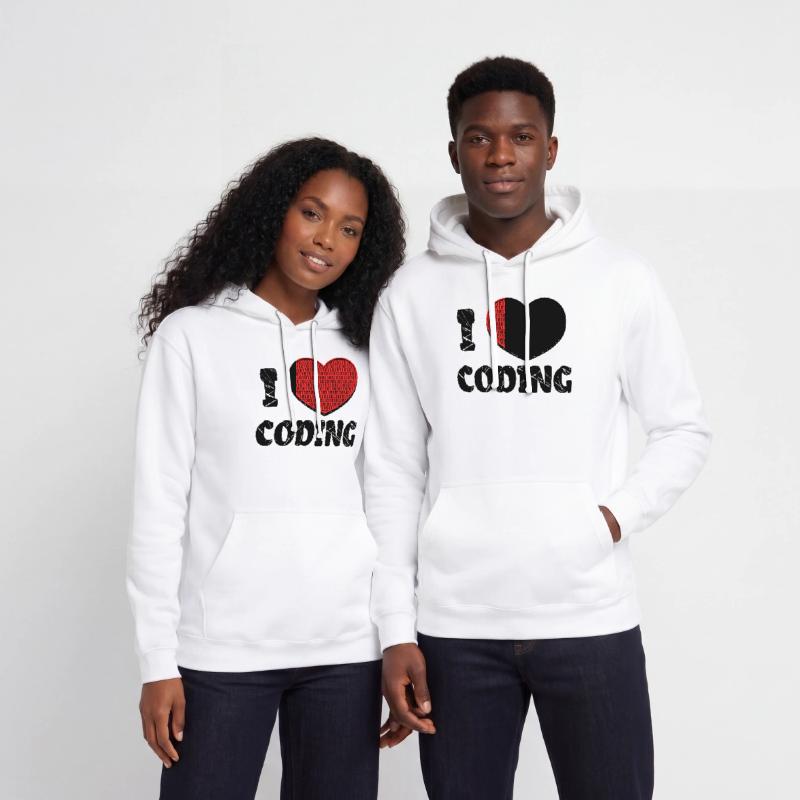Code Developer Skripting Debug Herz Statement Unisex Hoodie