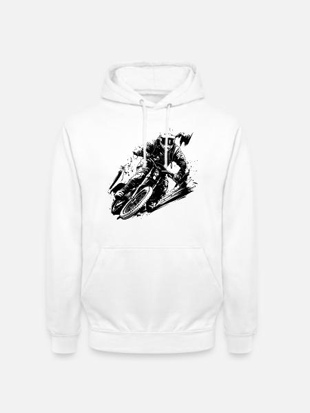 BMX Fahrrad - Unisex Hoodie - Weiß