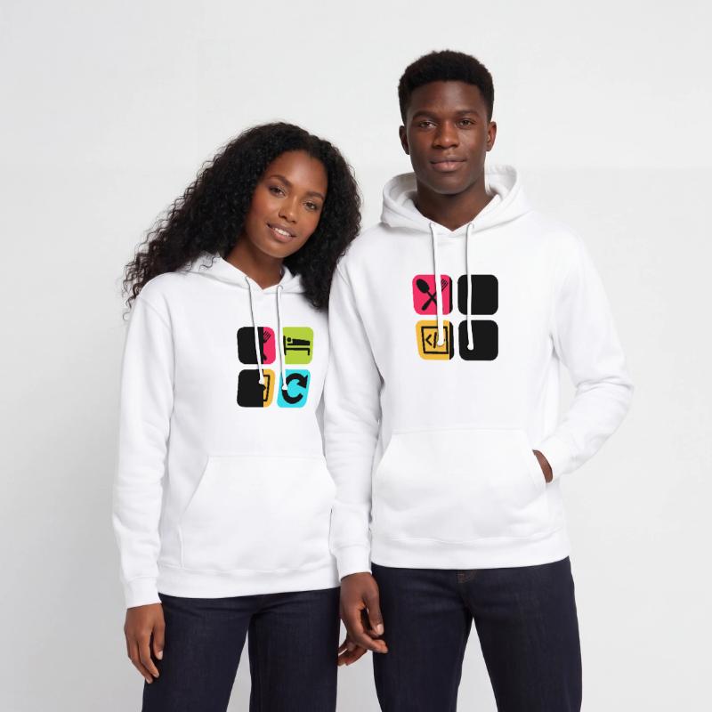 Manger Dormir Code Répéter Citation drôle Dev Sweat-shirt à capuche unisexe