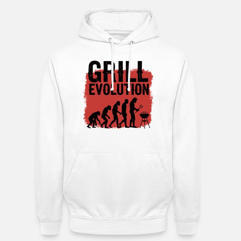 Grill Evolution Funny Grill Master Saying - Unisex Hoodie - white