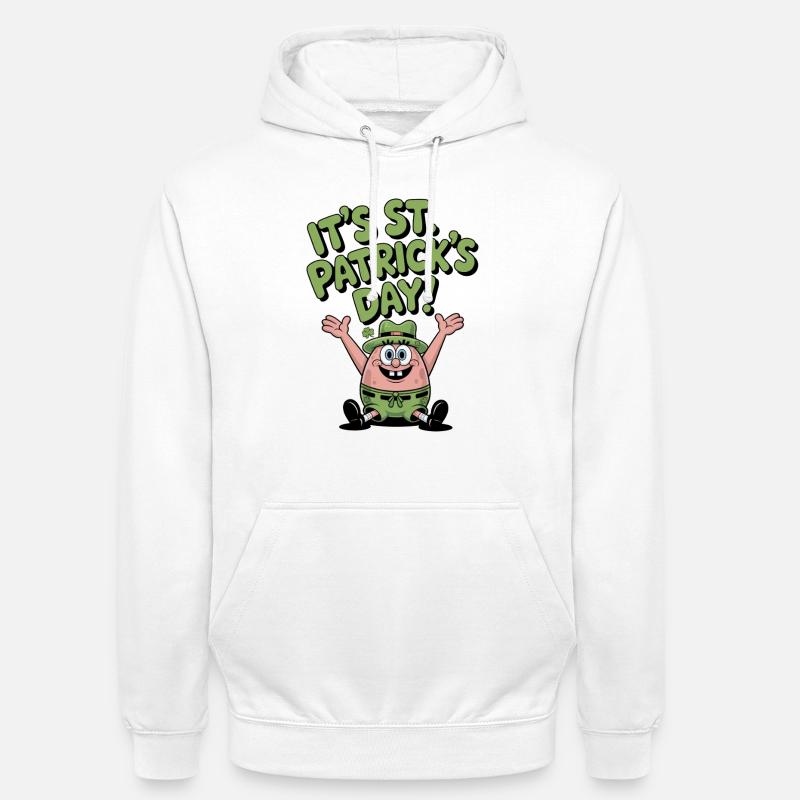 Étoile de mer verte St Patrick Design - Sweat-shirt à capuche unisexe - blanc
