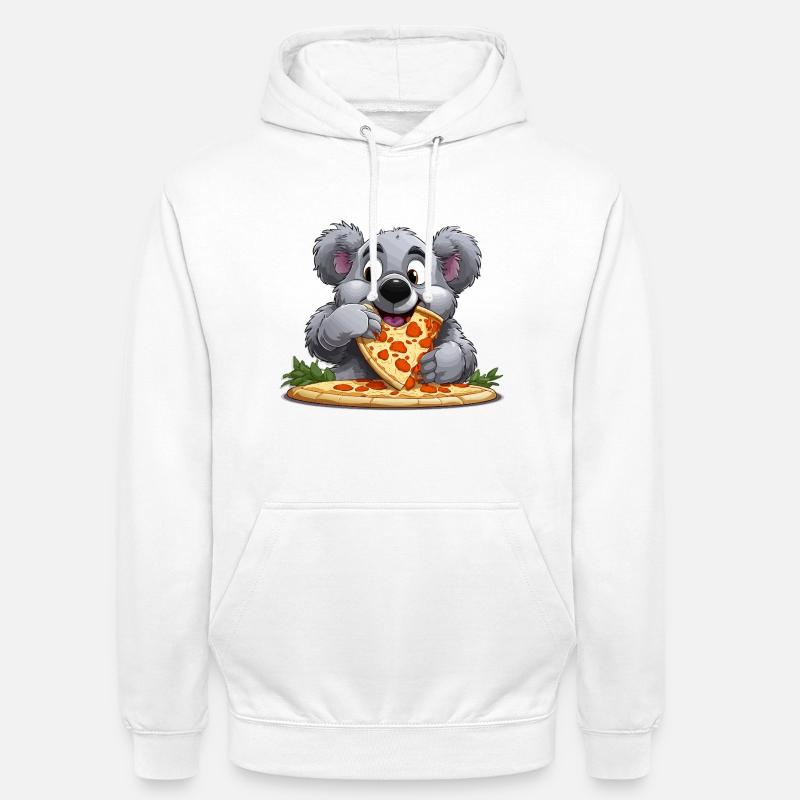 Pizza Love Koala - Sweat-shirt à capuche unisexe - blanc