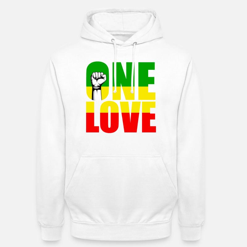 Reggae - Sweat-shirt à capuche unisexe - blanc