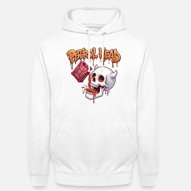 Crâne de Pétrolin - Sweat-shirt à capuche unisexe - blanc