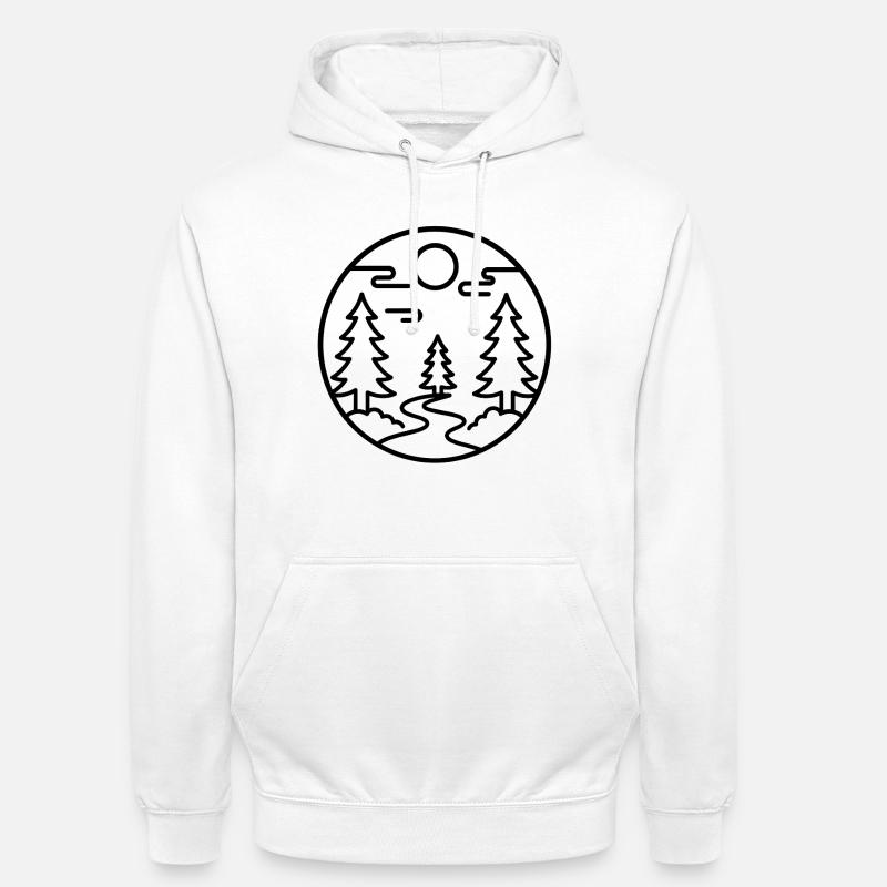 Moonforest Path Silhouette - Unisex Hoodie - white