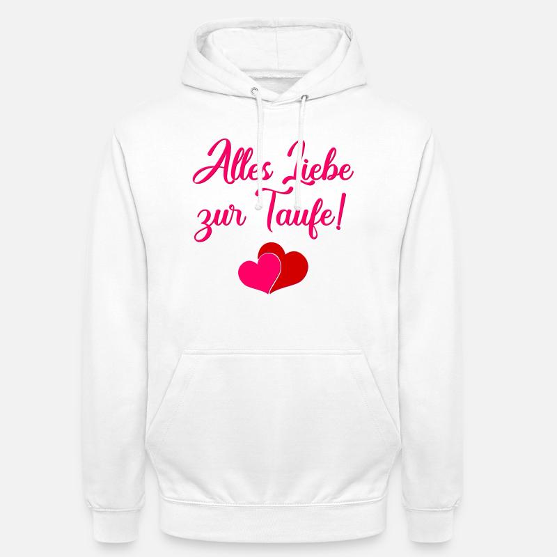 Paroles de baptême Bébé du baptême - Sweat-shirt à capuche unisexe - blanc