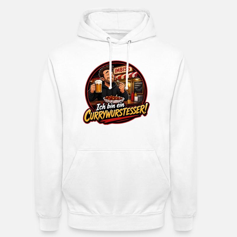Currywurstesser - Unisex Hoodie - Weiß