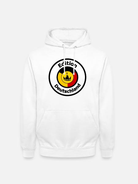 Quadriga Kreis Silhouette Deutschland - Unisex Hoodie - Weiß