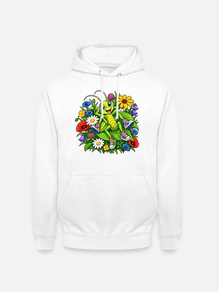 Grashüpfer Comic - Unisex Hoodie - Weiß