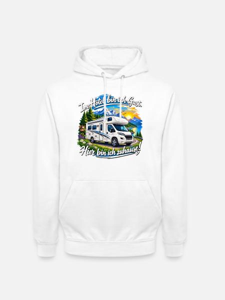 Wohnmobil , Camping Kult , Reisemobil Hotel - Unisex Hoodie - Weiß