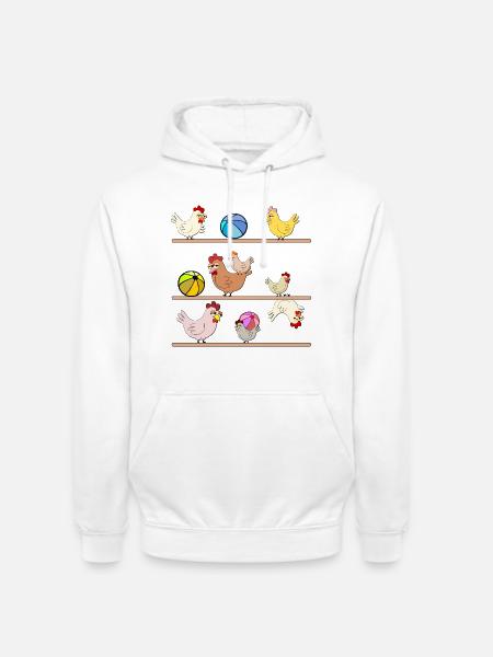Hühnerstall Hühner Wasserball - Unisex Hoodie - Weiß