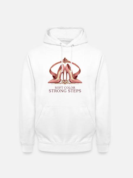 Selbstvertrauen in pinken Absätzen - Unisex Hoodie - Weiß