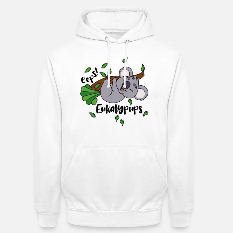 Koala Eukalyptus Oops Eukalypups Pups Tier Ast - Unisex Hoodie - Weiß