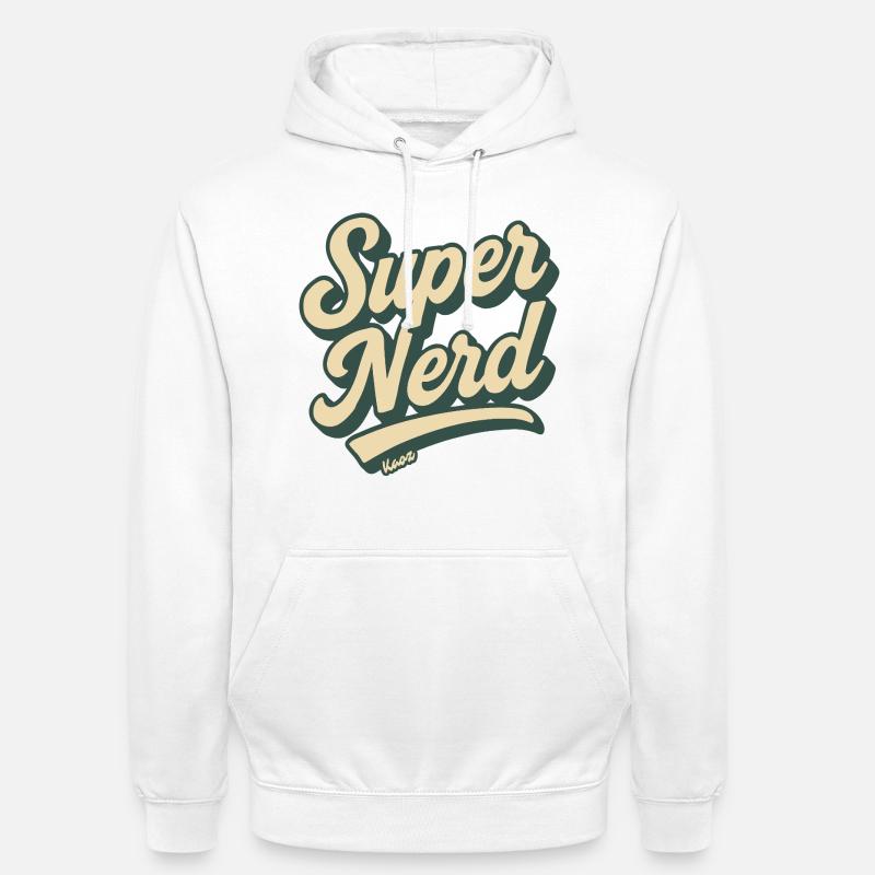 Super Nerd Retro Script - Unisex Hoodie - Weiß