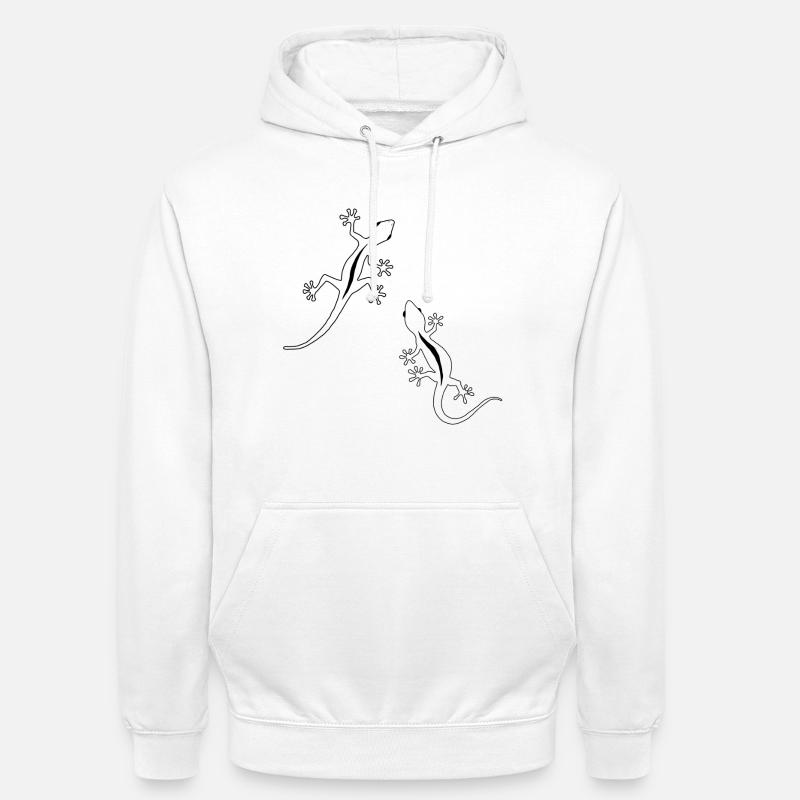 Zwei Eidechsen - Unisex Hoodie - Weiß