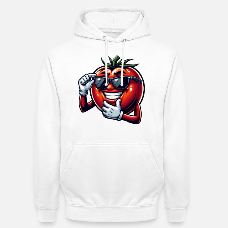 Coole Tomate mit Sonnenbrille Sommer Eitelkeit - Unisex Hoodie - Weiß