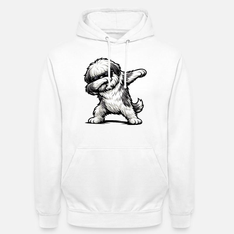 Taponage de la queue bobtail - Sweat-shirt à capuche unisexe - blanc