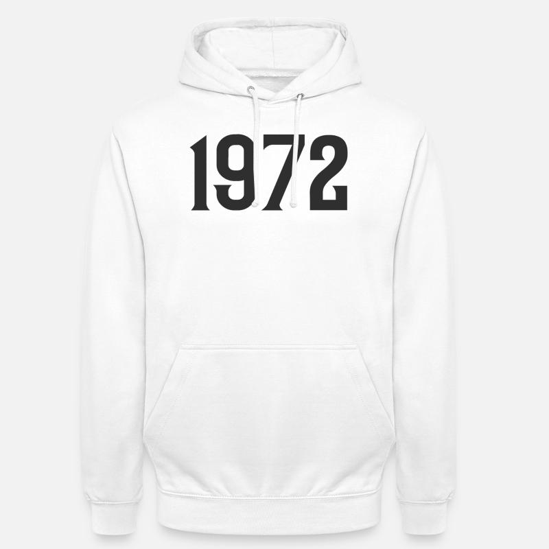 1972 - Sweat-shirt à capuche unisexe - blanc
