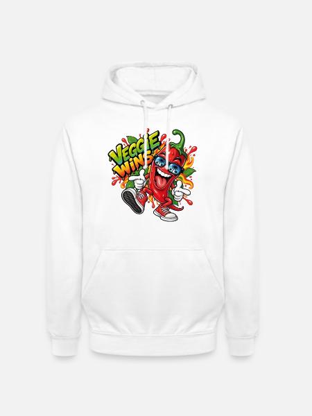 Lustige Peperoni - Unisex Hoodie - Weiß