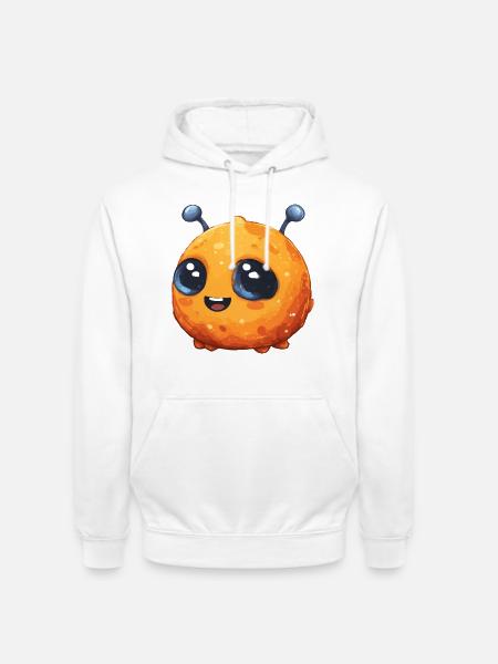 Orangen Kugel Alien Design - Unisex Hoodie - Weiß