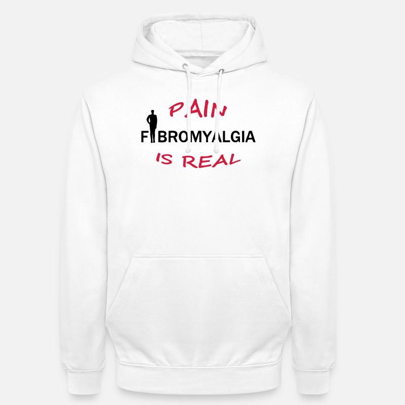 Fibromyalgia - Pain is real Geschenk - Sweat-shirt à capuche unisexe - blanc