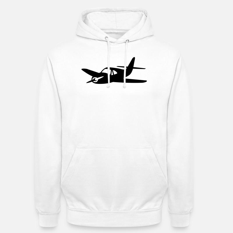 Propellerflugzeug - Unisex Hoodie - Weiß