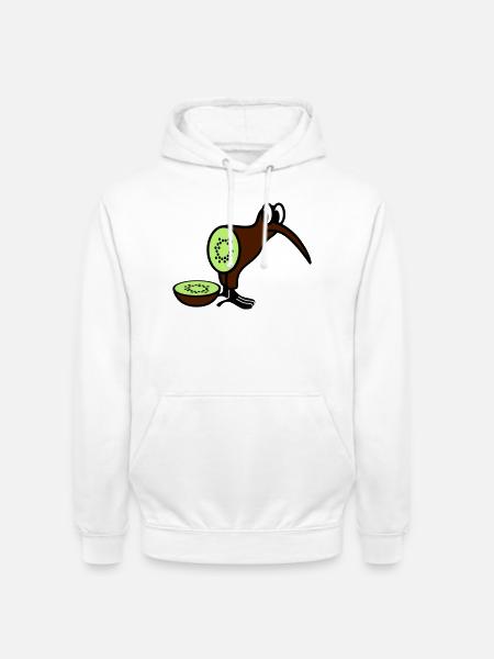 Kiwi - Sweat-shirt à capuche unisexe - blanc