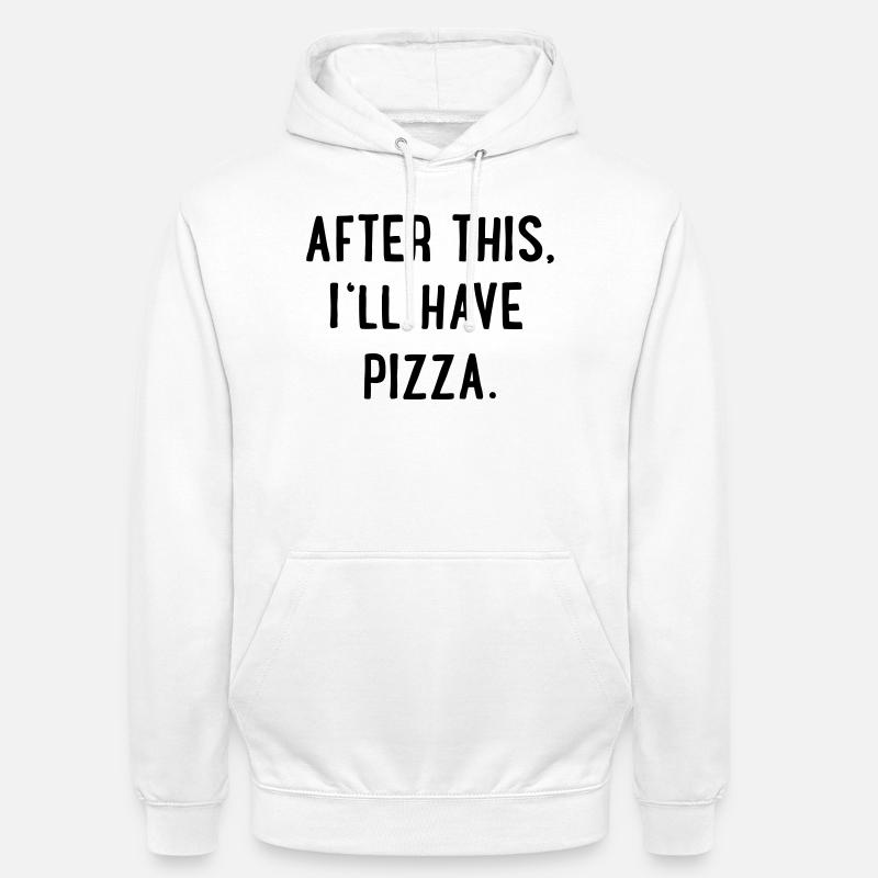 Pizza - Sweat-shirt à capuche unisexe - blanc