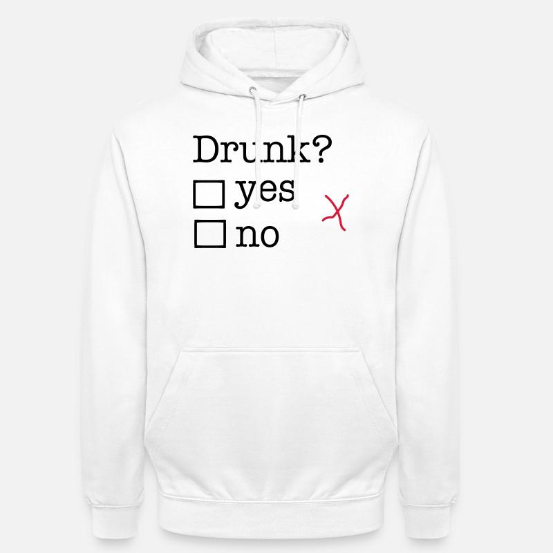 drunk - Unisex Hoodie - white