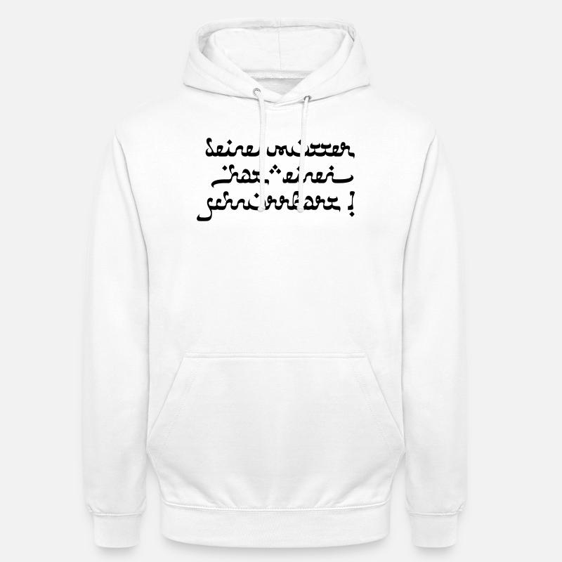 Deine mutter hat einen schnurrbart! - Unisex Hoodie - Weiß