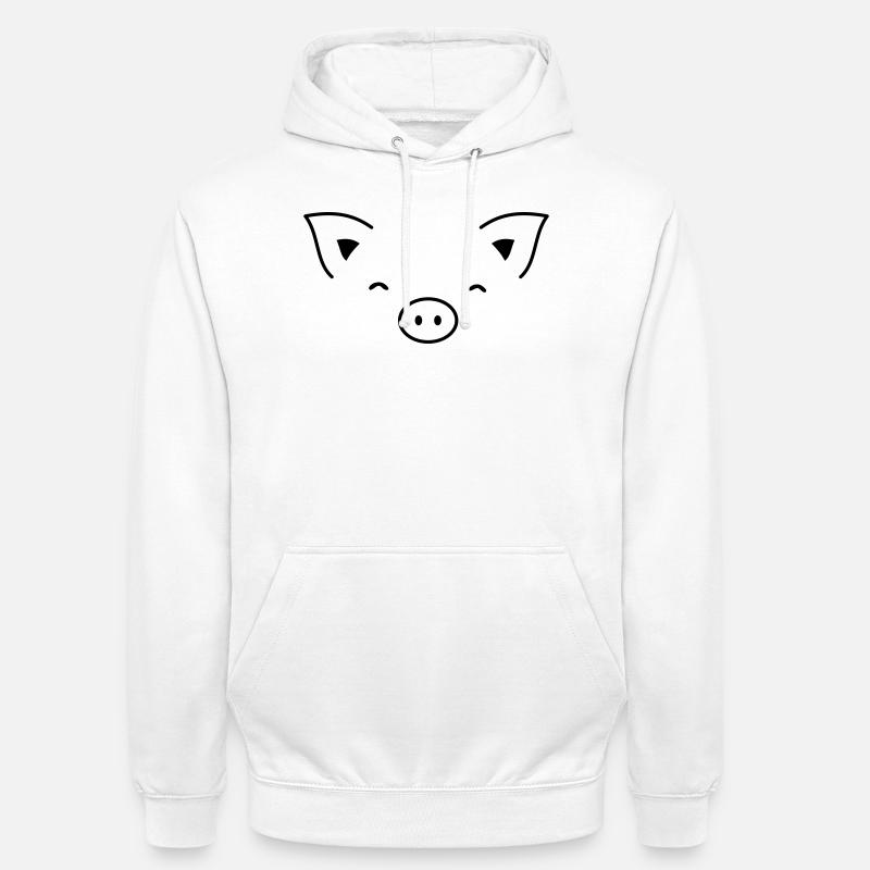 Pig piglet sow - Unisex Hoodie - white