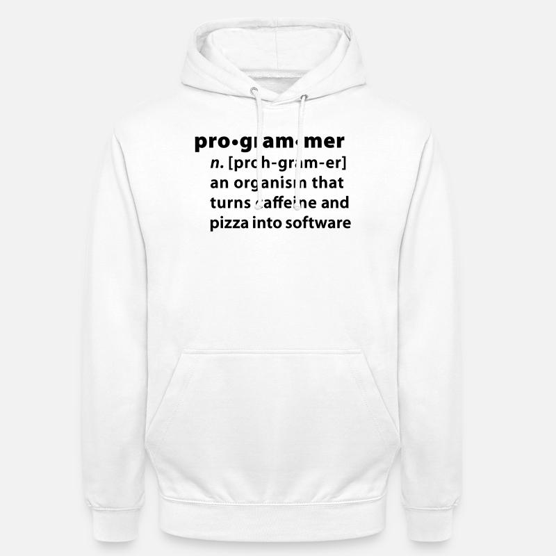 Programmer dictionary definition - Unisex Hoodie - white