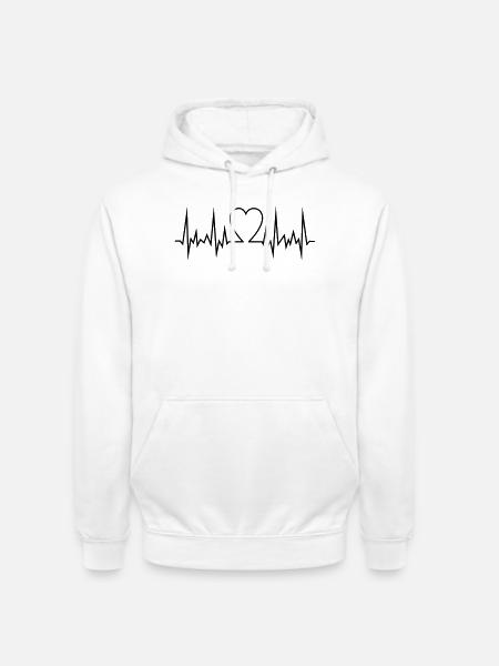 Cœur fréquents - Sweat-shirt à capuche unisexe - blanc