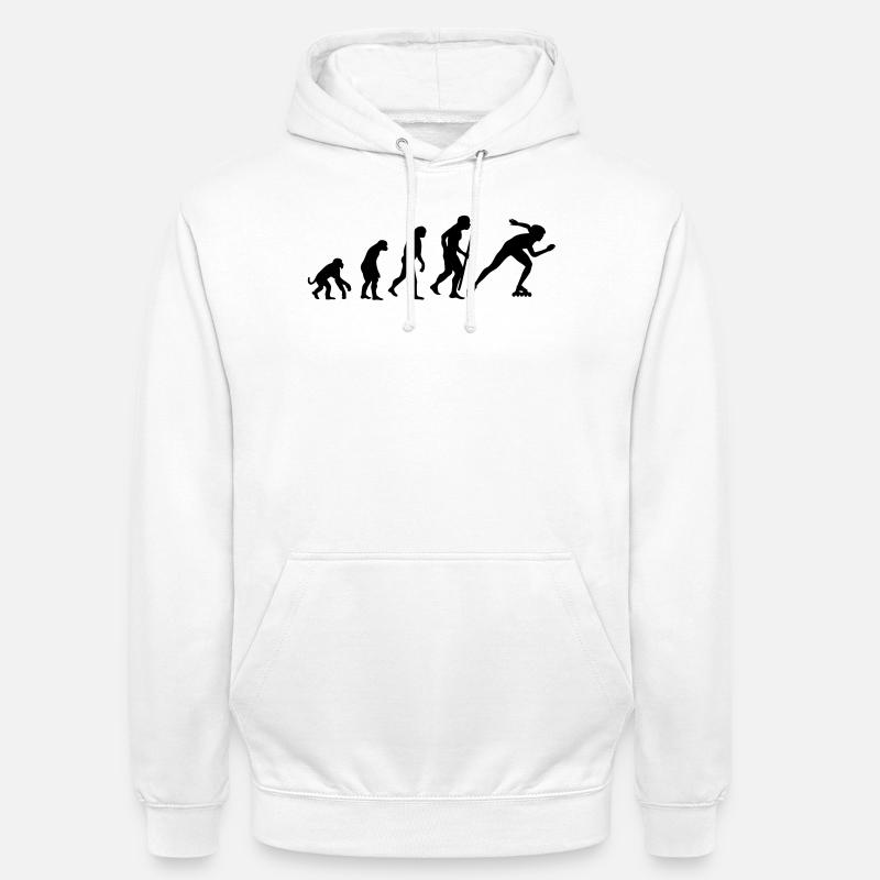 Evolution of inline speed skating - Unisex Hoodie - Weiß