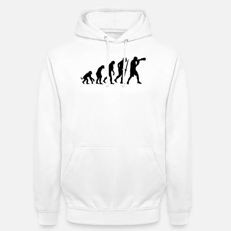 Evolution de la boxe - Sweat-shirt à capuche unisexe - blanc