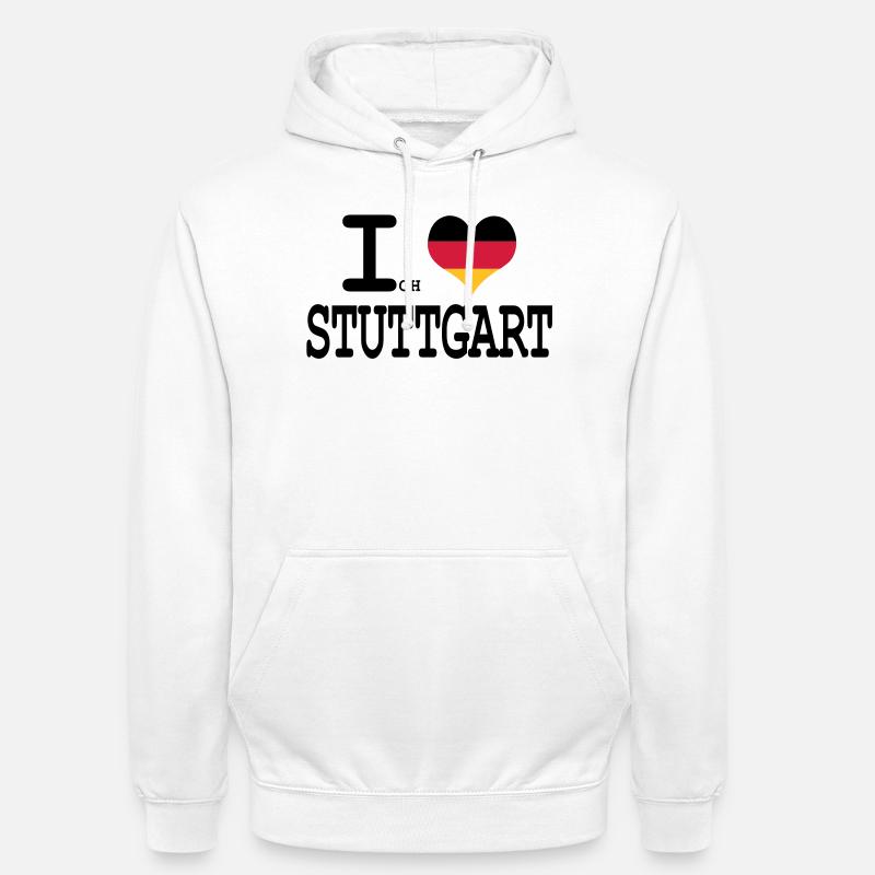J'aime Stuttgart - Sweat-shirt à capuche unisexe - blanc