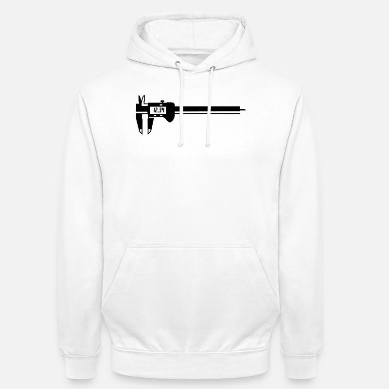 messschieber - Sweat-shirt à capuche unisexe - blanc