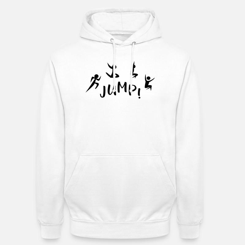 Saut en longueur - Sweat-shirt à capuche unisexe - blanc