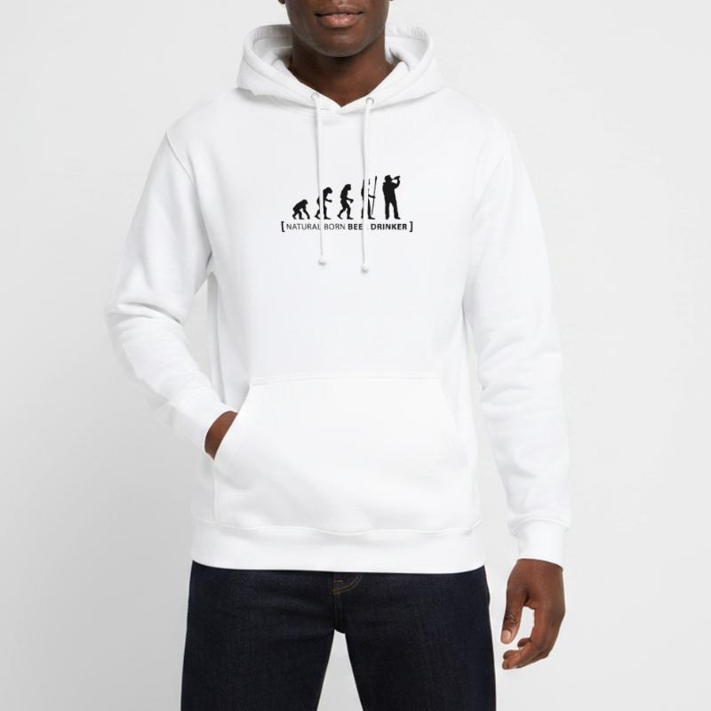 evolution_beer_drinker Sweat-shirt à capuche unisexe