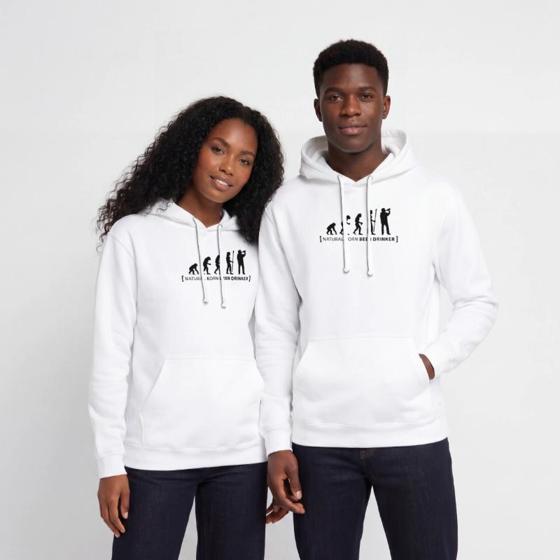 evolution_beer_drinker Sweat-shirt à capuche unisexe
