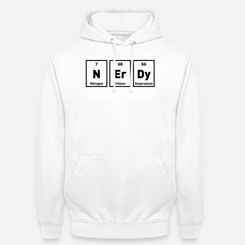 nerd geek nerdy - Hættetrøje unisex - hvid
