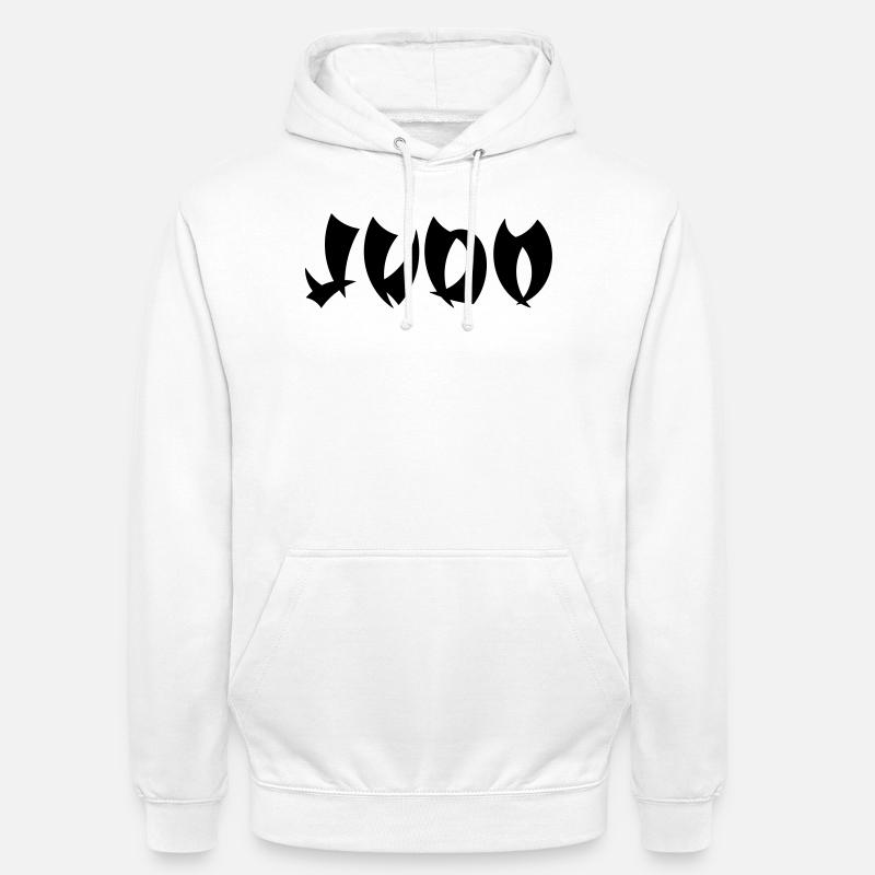 judo - Sweat-shirt à capuche unisexe - blanc
