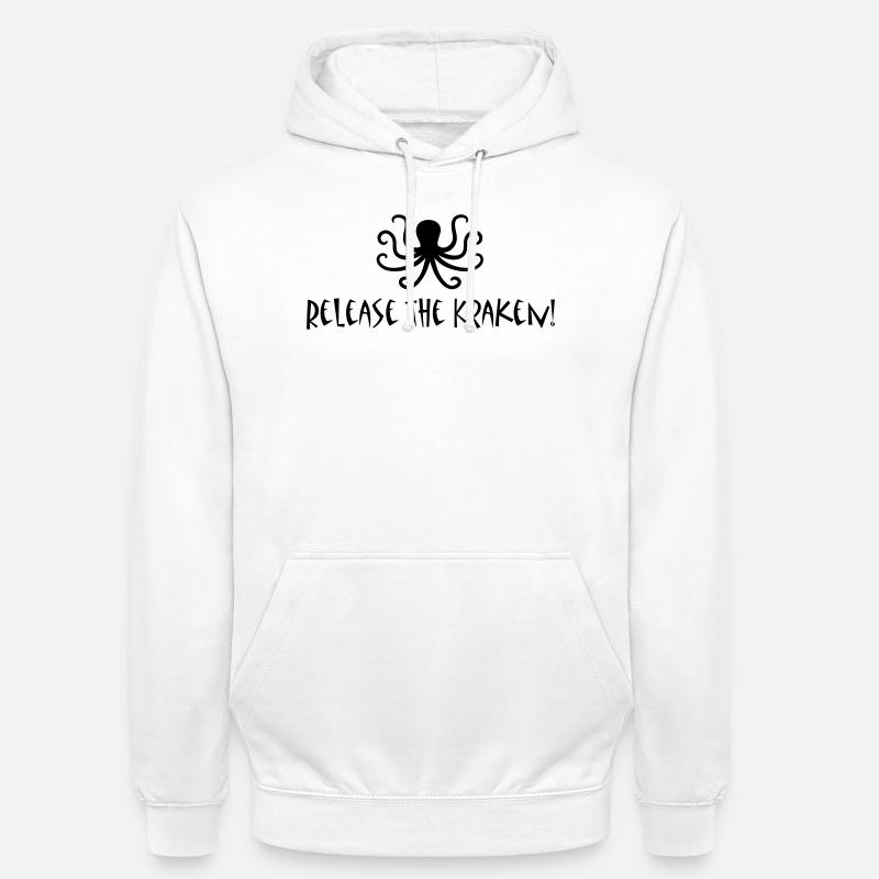 Relâchez le Kraken - Sweat-shirt à capuche unisexe - blanc