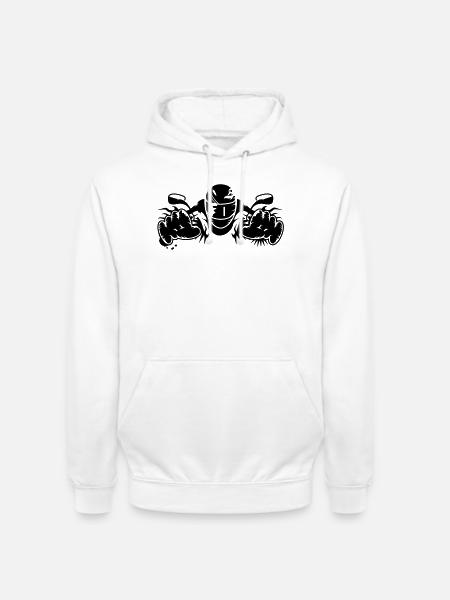 ride a motorcycle - Unisex Hoodie - white